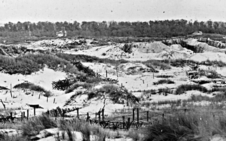 Dunes near Nieuport, Belgium in July 1917