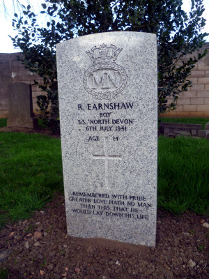 Reggie Earnshaw CWGC Grave