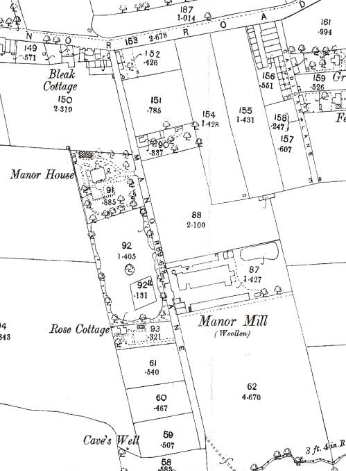 Map of Manor House and Manor MIll