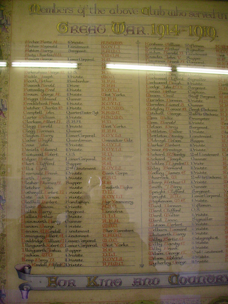 Ossett Conservative Club Memorial